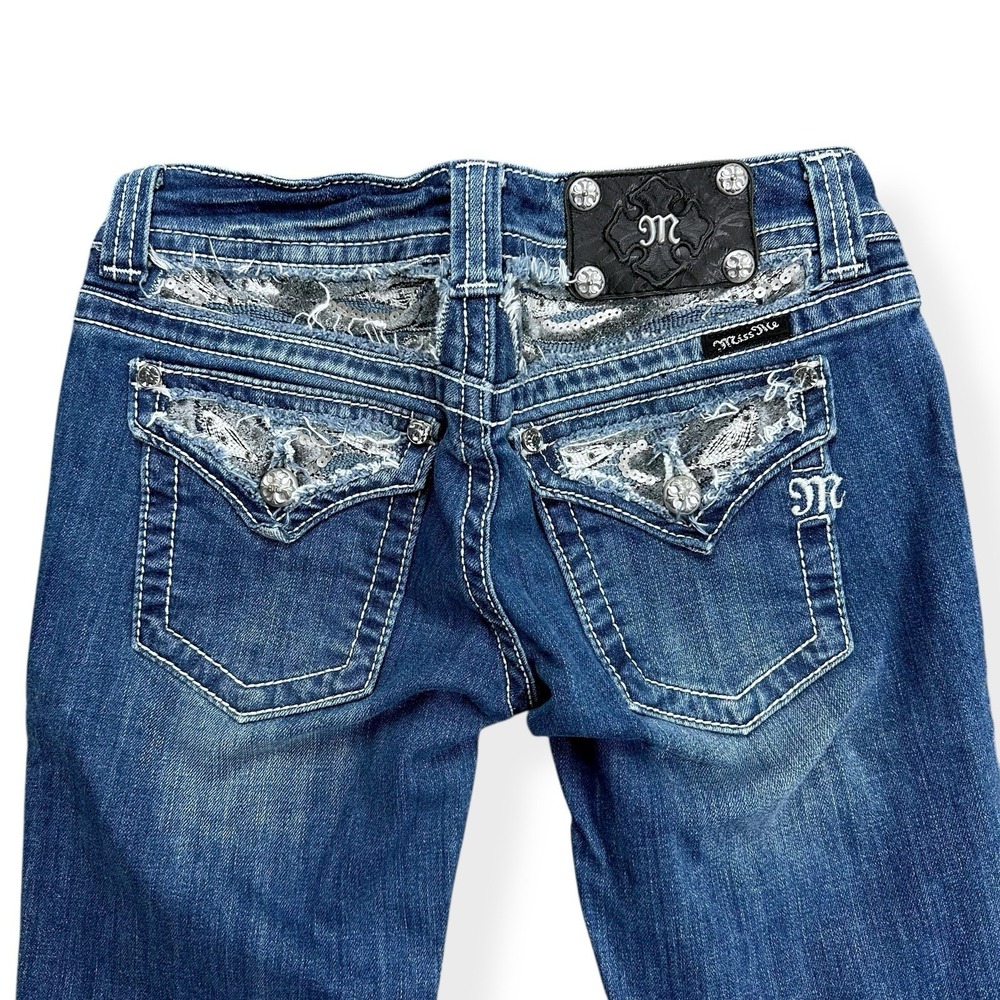 Miss Me Women's Embellished Blue Denim Jeans